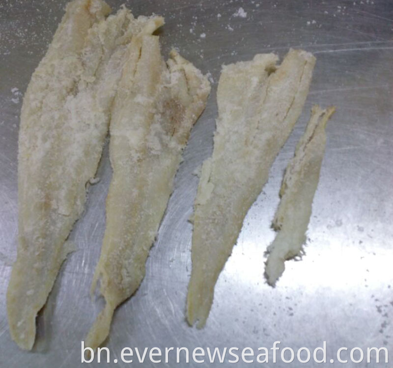 উচ্চ মানের শুকনো লবণযুক্ত আলাস্কা পোলক মিগাস